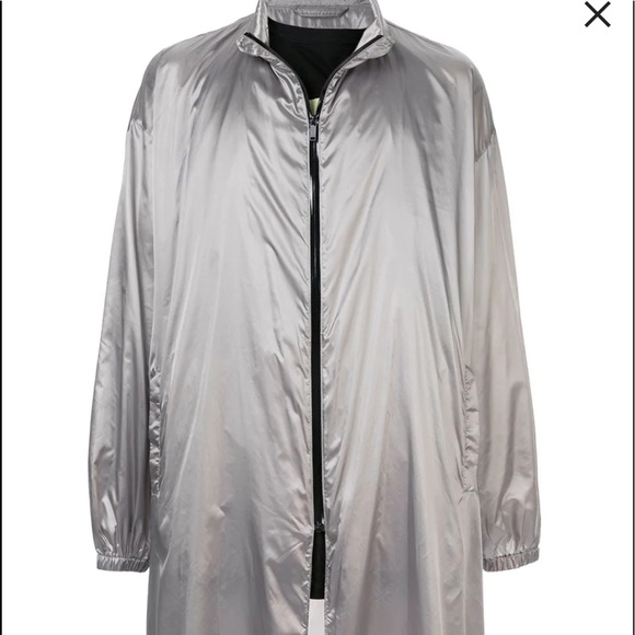 RAF SIMONS METALIC TSHIRT LINED RAIN COAT -BNWT - Picture 3 of 5